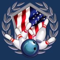 American Bowling Team Flag Polo