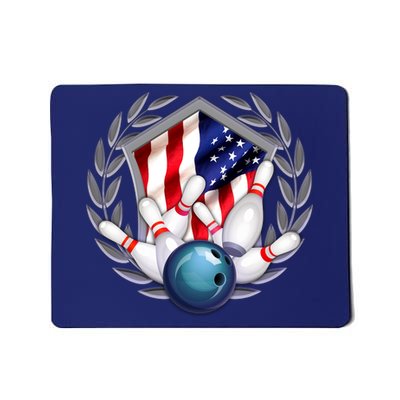 American Bowling Team Flag Mousepad