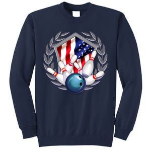 American Bowling Team Flag Tall Sweatshirt