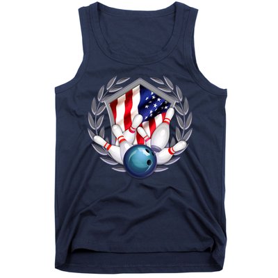 American Bowling Team Flag Tank Top