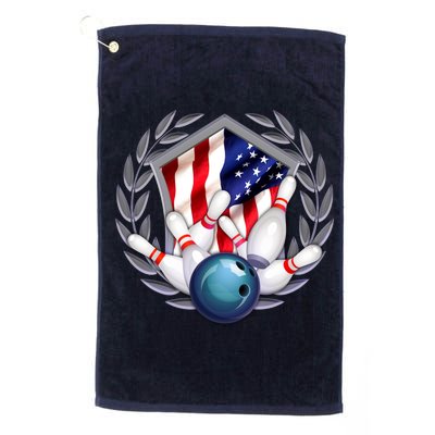 American Bowling Team Flag Platinum Collection Golf Towel