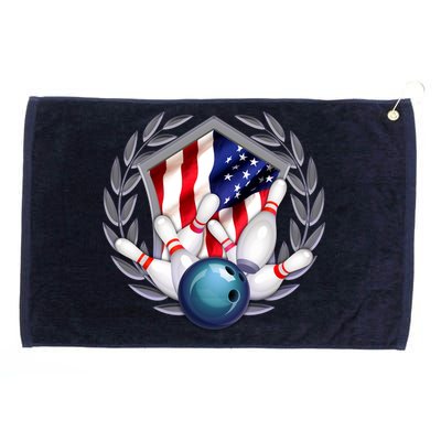 American Bowling Team Flag Grommeted Golf Towel