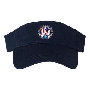 American Bowling Team Flag Valucap Bio-Washed Visor