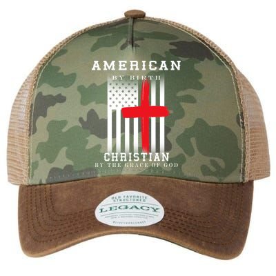 American By Birth Christian By The Grace Of God Legacy Tie Dye Trucker Hat
