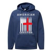 American By Birth Christian By The Grace Of God Performance Fleece Hoodie