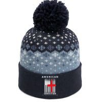 American By Birth Christian By The Grace Of God The Baniff Cuffed Pom Beanie