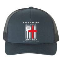 American By Birth Christian By The Grace Of God Yupoong Adult 5-Panel Trucker Hat