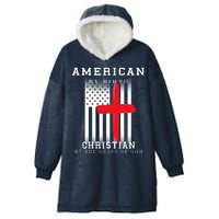 American By Birth Christian By The Grace Of God Hooded Wearable Blanket