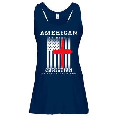 American By Birth Christian By The Grace Of God Ladies Essential Flowy Tank