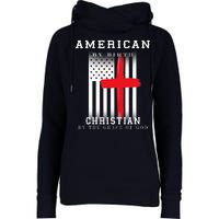 American By Birth Christian By The Grace Of God Womens Funnel Neck Pullover Hood