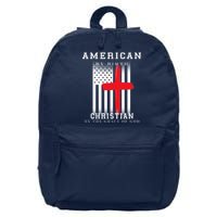 American By Birth Christian By The Grace Of God 16 in Basic Backpack