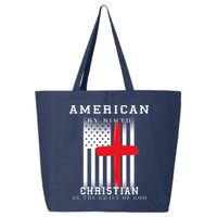 American By Birth Christian By The Grace Of God 25L Jumbo Tote