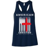 American By Birth Christian By The Grace Of God Women's Racerback Tank