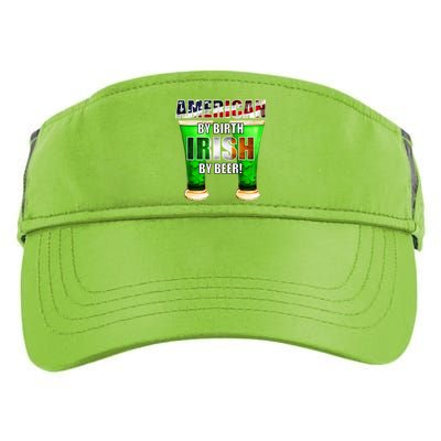 American By Birth Irish By Beer St. Patrick's Day Adult Drive Performance Visor