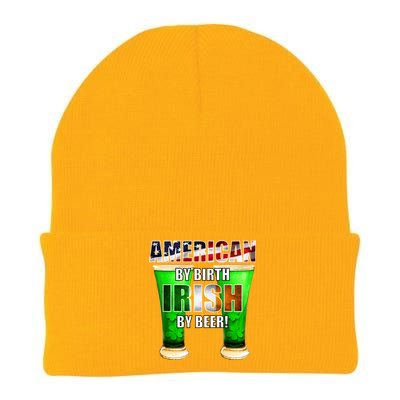 American By Birth Irish By Beer St. Patrick's Day Knit Cap Winter Beanie