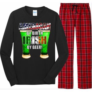 American By Birth Irish By Beer St. Patrick's Day Long Sleeve Pajama Set