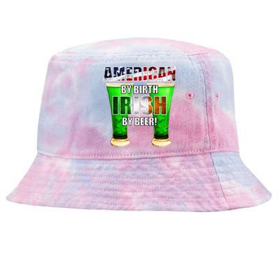 American By Birth Irish By Beer St. Patrick's Day Tie-Dyed Bucket Hat