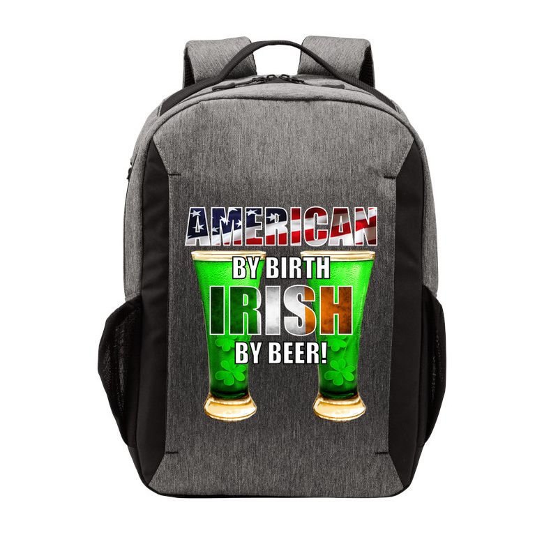 American By Birth Irish By Beer St. Patrick's Day Vector Backpack