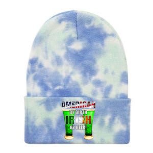 American By Birth Irish By Beer St. Patrick's Day Tie Dye 12in Knit Beanie