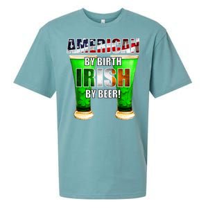 American By Birth Irish By Beer St. Patrick's Day Sueded Cloud Jersey T-Shirt