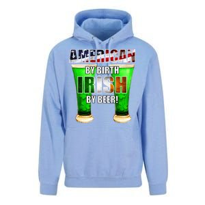 American By Birth Irish By Beer St. Patrick's Day Unisex Surf Hoodie