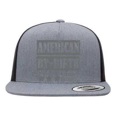 American By Birth Patriotic by Choice Flat Bill Trucker Hat