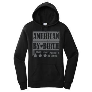 American By Birth Patriotic by Choice Women's Pullover Hoodie