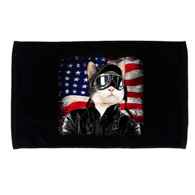 American Cat Air Force Pilot  Microfiber Hand Towel