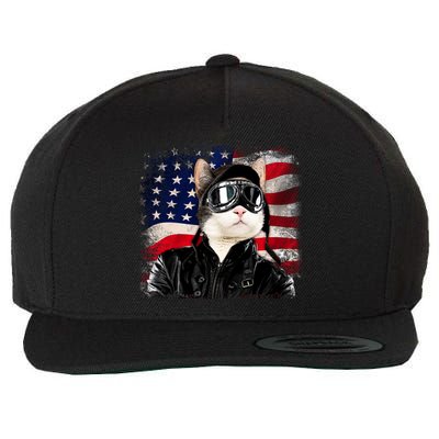 American Cat Air Force Pilot  Wool Snapback Cap