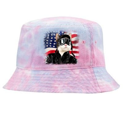 American Cat Air Force Pilot  Tie-Dyed Bucket Hat