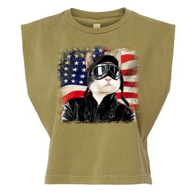 American Cat Air Force Pilot  Garment-Dyed Women's Muscle Tee