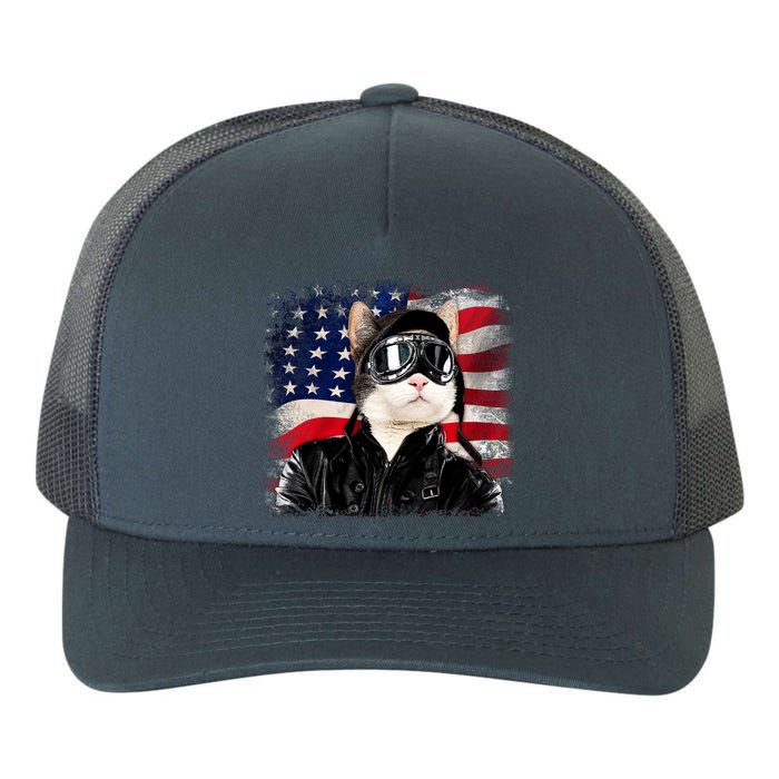 American Cat Air Force Pilot  Yupoong Adult 5-Panel Trucker Hat