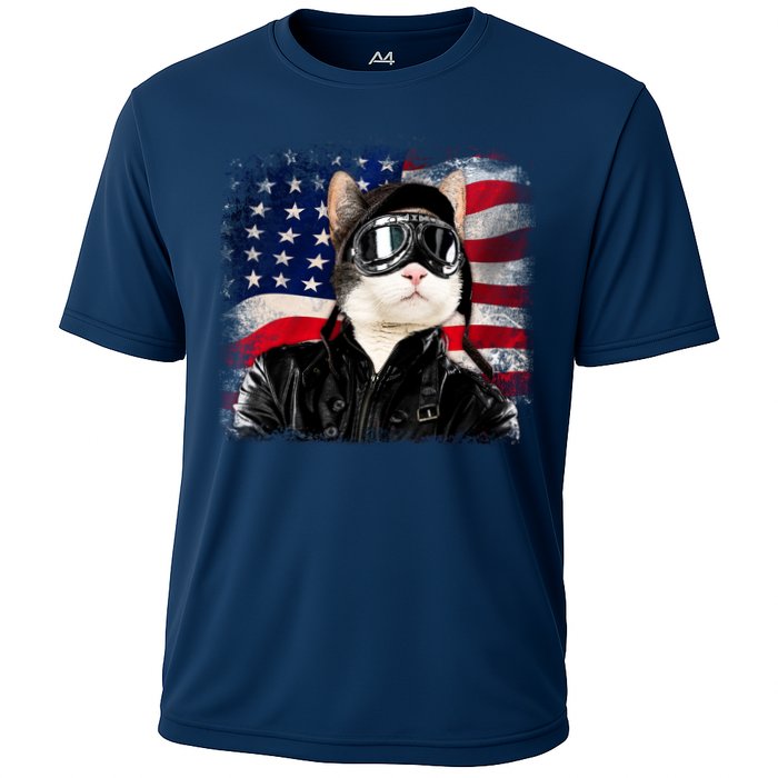 American Cat Air Force Pilot  Cooling Performance Crew T-Shirt
