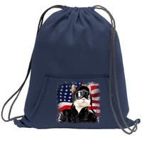 American Cat Air Force Pilot  Sweatshirt Cinch Pack Bag