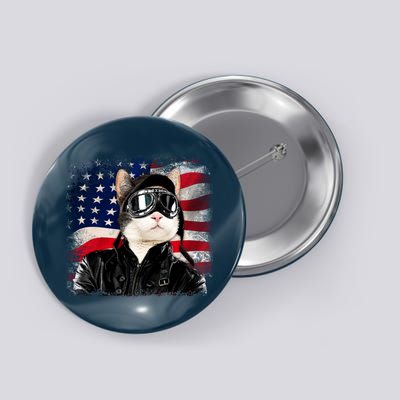 American Cat Air Force Pilot  Button