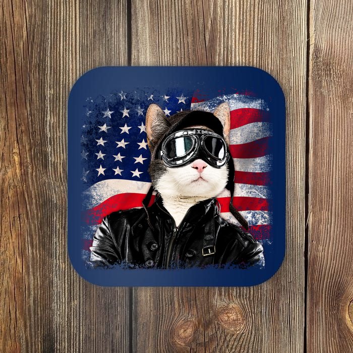 American Cat Air Force Pilot  Coaster