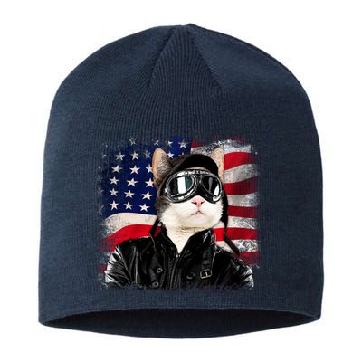 American Cat Air Force Pilot  Sustainable Beanie