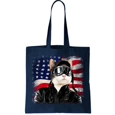 American Cat Air Force Pilot  Tote Bag