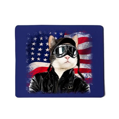 American Cat Air Force Pilot  Mousepad