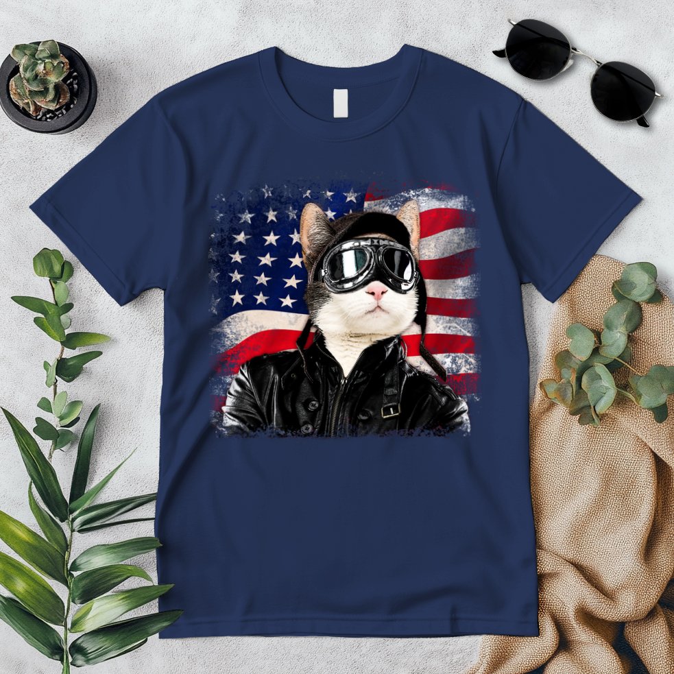 American Cat Air Force Pilot  Premium T-Shirt