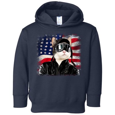 American Cat Air Force Pilot  Toddler Hoodie