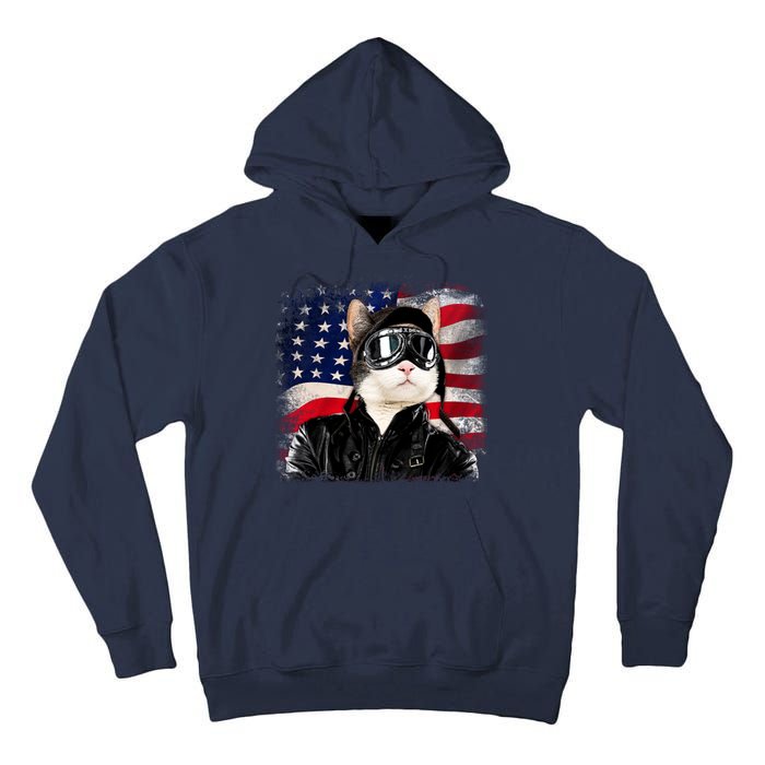 American Cat Air Force Pilot  Tall Hoodie