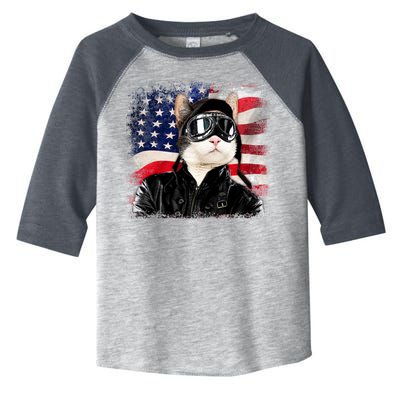 American Cat Air Force Pilot  Toddler Fine Jersey T-Shirt