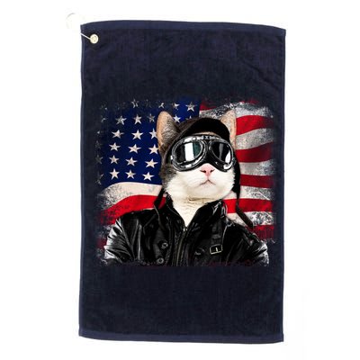 American Cat Air Force Pilot  Platinum Collection Golf Towel