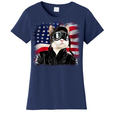 American Cat Air Force Pilot  Women's T-Shirt