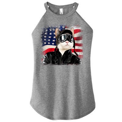 American Cat Air Force Pilot  Women's Perfect Tri Rocker Tank