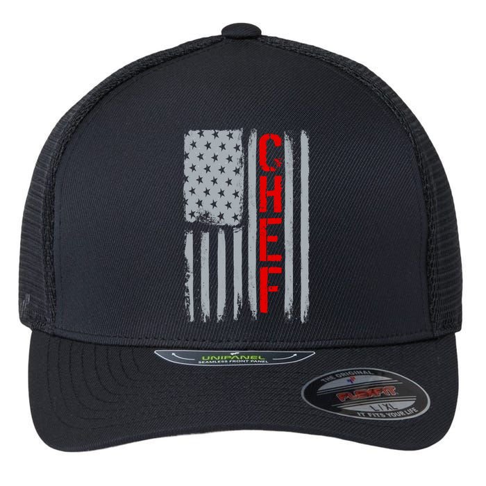 American Chef USA Flag Flexfit Unipanel Trucker Cap