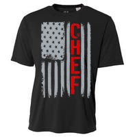 American Chef USA Flag Cooling Performance Crew T-Shirt