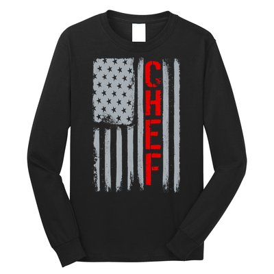 American Chef USA Flag Long Sleeve Shirt