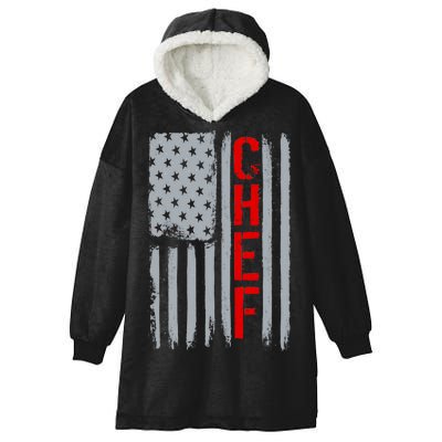 American Chef USA Flag Hooded Wearable Blanket